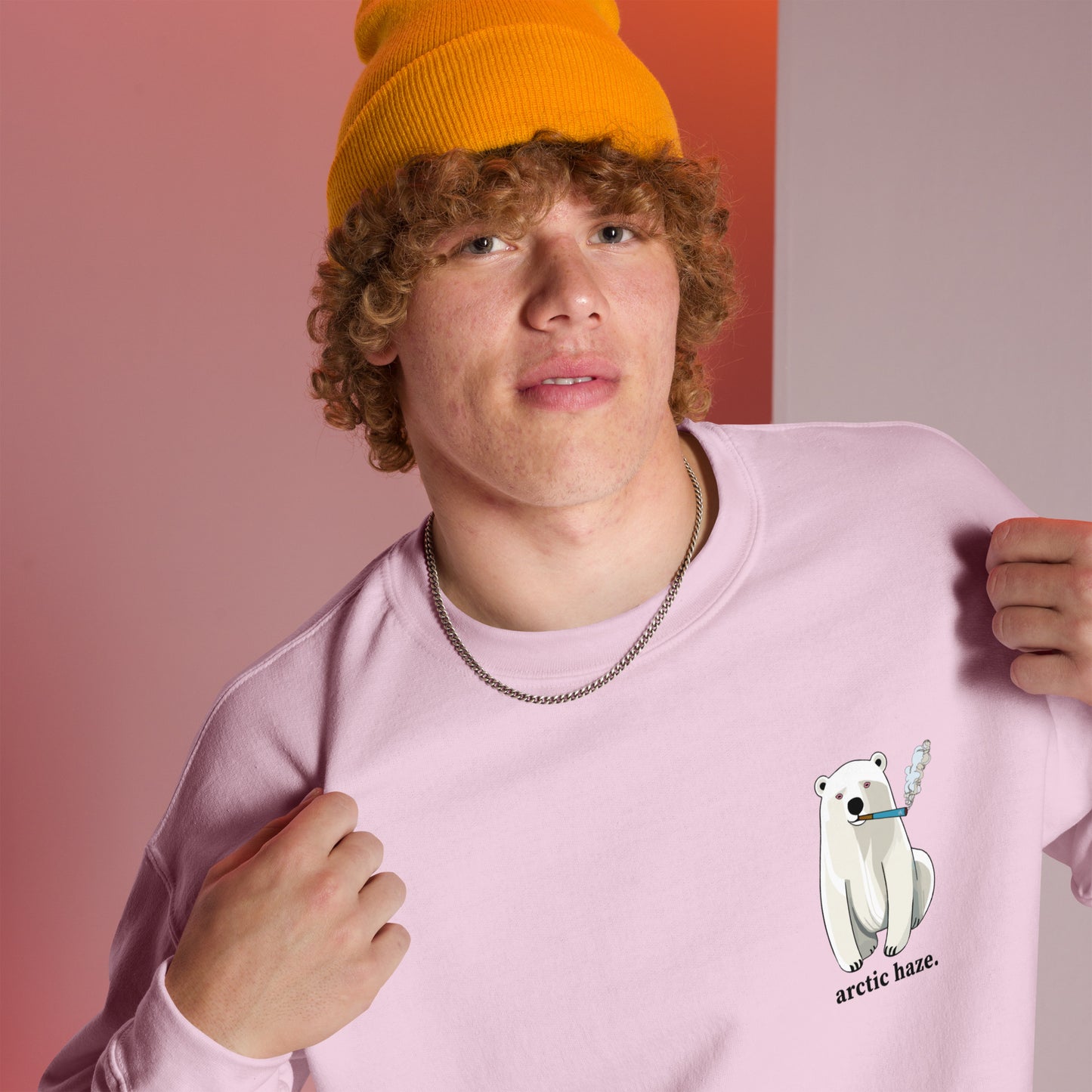 Stoned Polar Bear Pullover - Arctic Haze